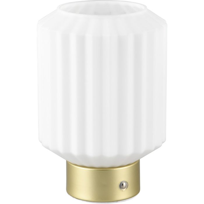 Reality Lord R57761101 mat messing met opaal glazen oplaadbare tafellamp