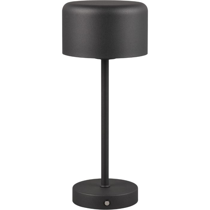 Trio Jeff R59151132 mat zwarte tafellamp op batterijen
