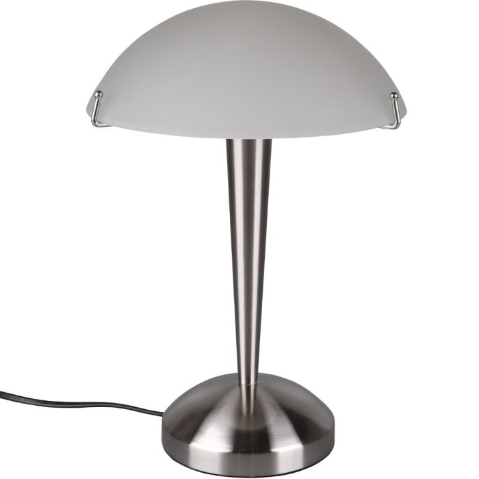 Trio Pilz R59261007 mat staal tafellampje