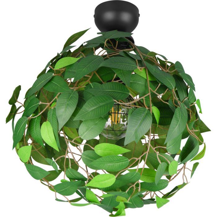 Trio Leavy R60461015 plafondlamp met groene bladeren