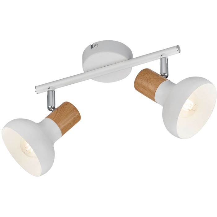 Trio Latika R81522031 witte spot met houtkleur