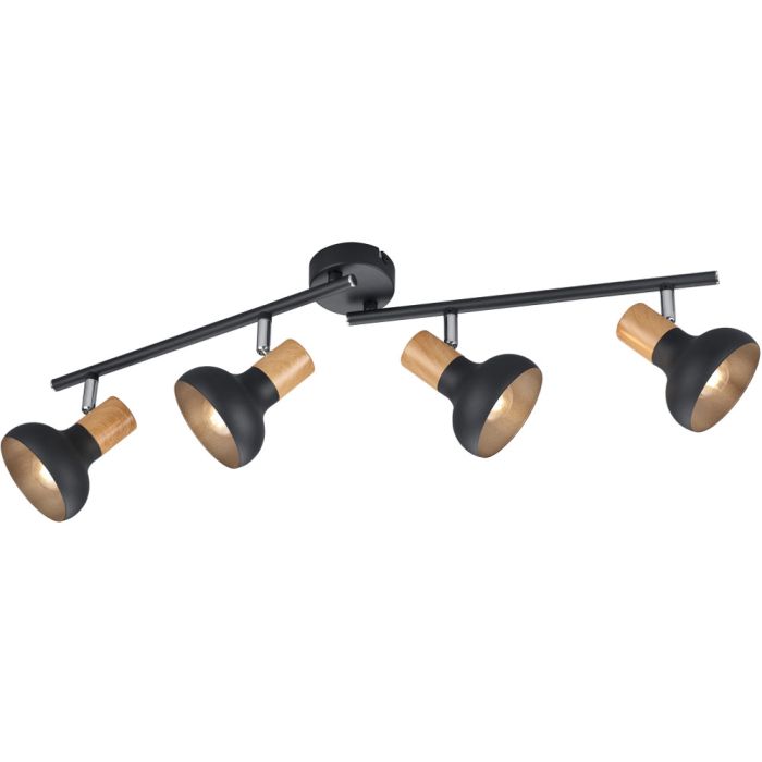 Trio Latika R81524032 zwarte spot met houtkleur