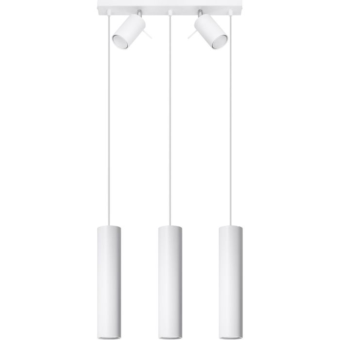 Sollux Ring SL.1098 witte hanglamp met plafondspots