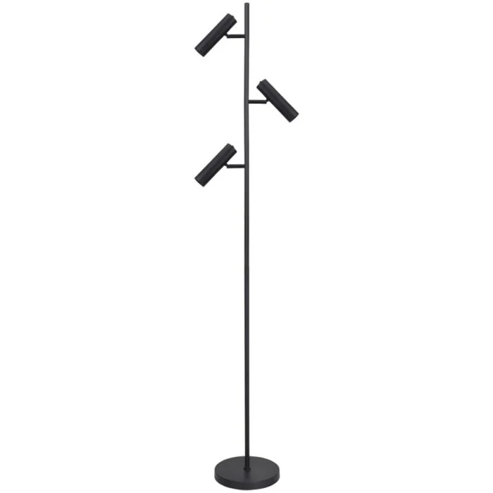 Freelight Undici S3703Z zwarte vloerlamp met drie spotjes voor 35mm GU10 lampen