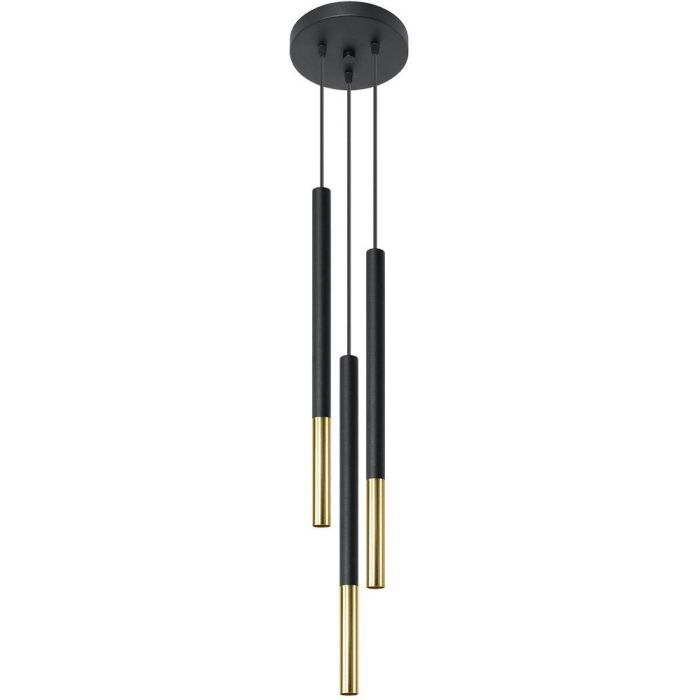 Sollux Mozaica SL.0893 zwart met goud kleurige hanglamp
