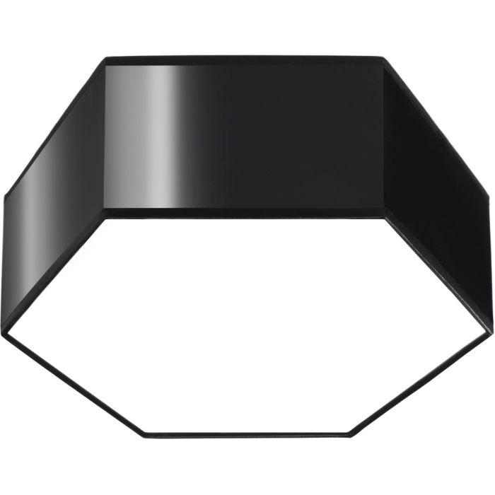 Sollux Sunde SOL1059 zwarte plafondlamp van kunststof