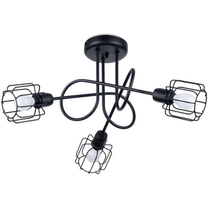Sollux Beluci SL.1118 zwart metalen plafondlamp