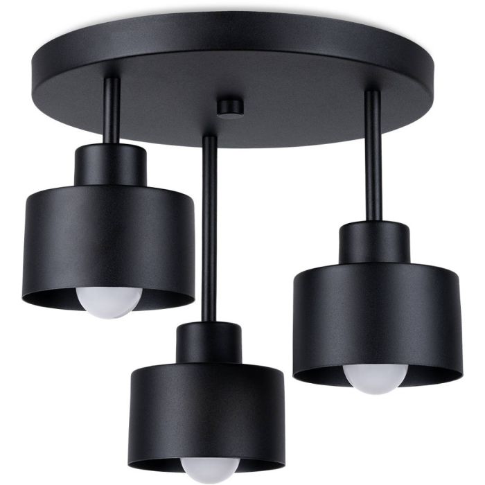 Sollux Savar SL.1131 mat zwarte plafondlamp