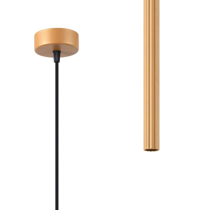 Sollux Arche SL.1339 goudkleurig geribbelde buis hanglamp