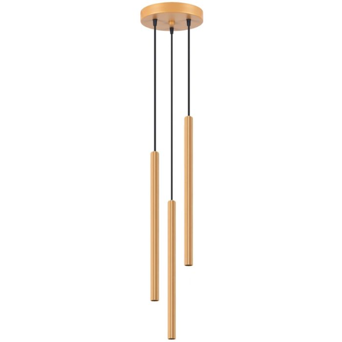 Sollux Arche SL.1342 goudkleurig geribbelde buis hanglamp