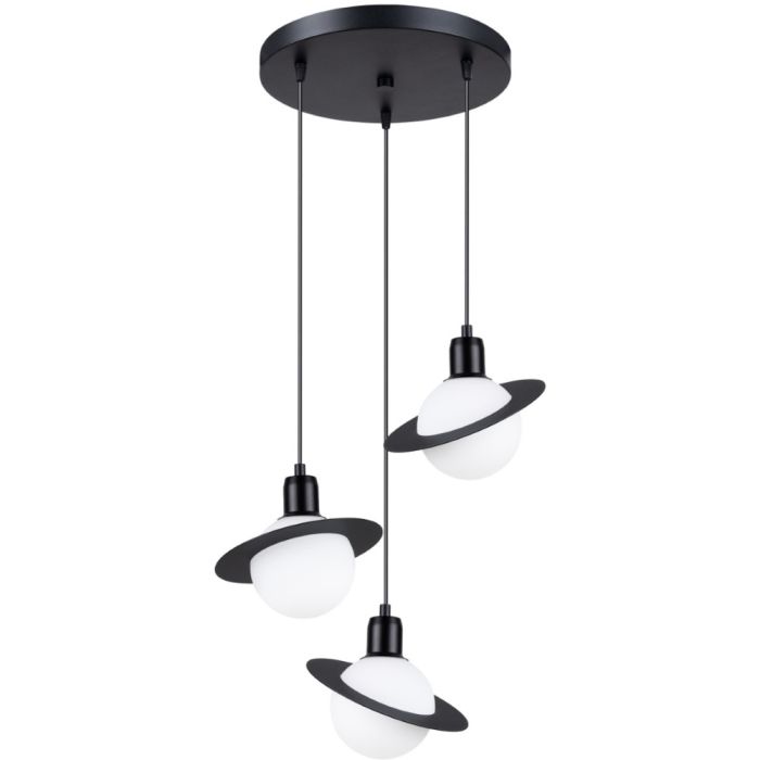 Sollux Hyperion SL.1359 zwarte hanglamp planeten