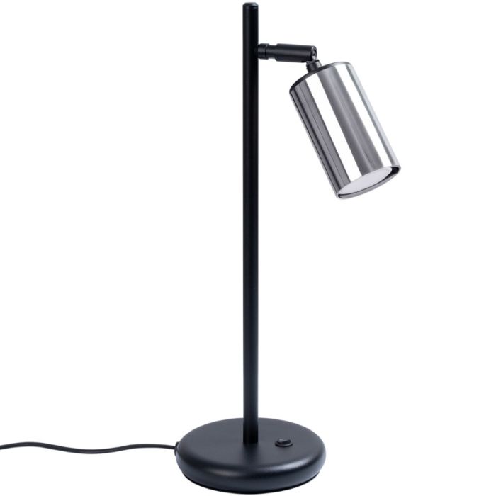 Sollux Winx SL.1373 zwarte tafellamp met chromen spot