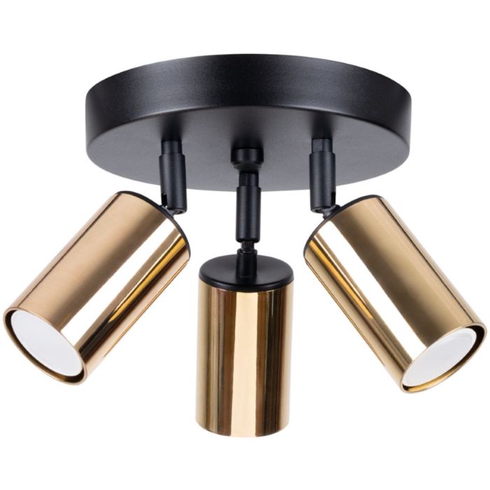 Sollux Winx SL.1385 gouden spot met zwarte plafondplaat