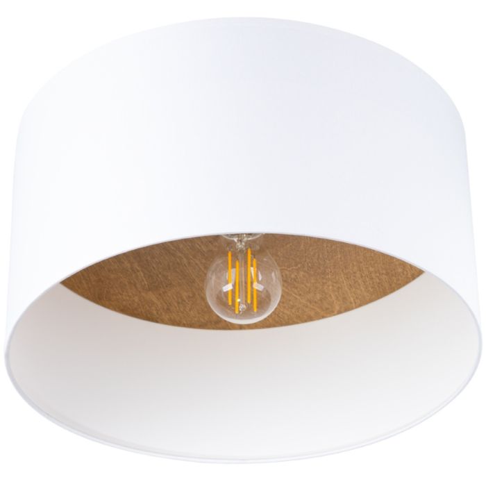 Sollux Telesto SL.1393 plafonniere van textiel en licht hout