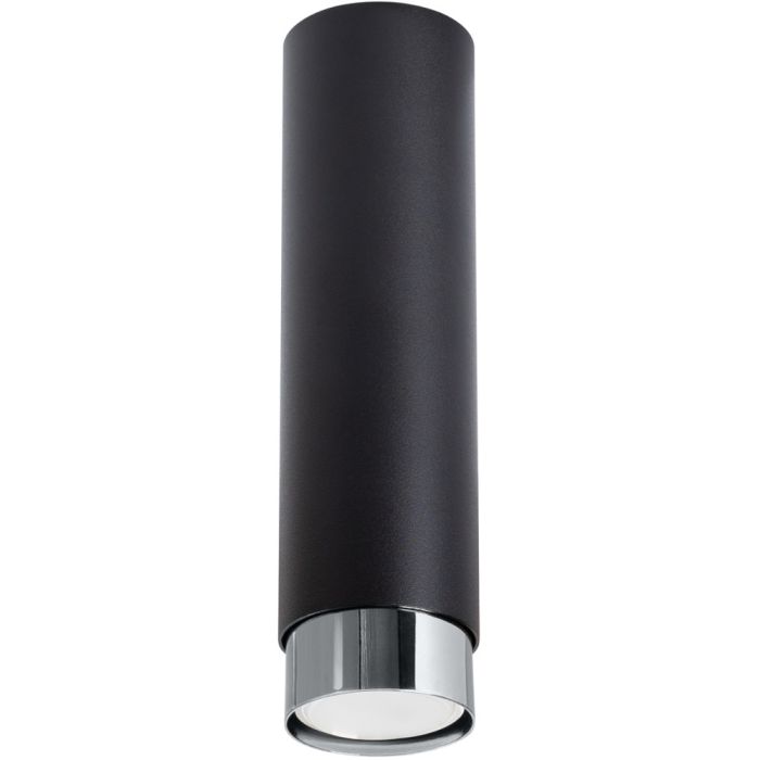 Sollux Nero SL.1409 zwarte plafondlamp met chromen rand