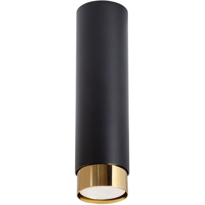 Sollux Nero SL.1411 zwarte plafondlamp met gouden rand
