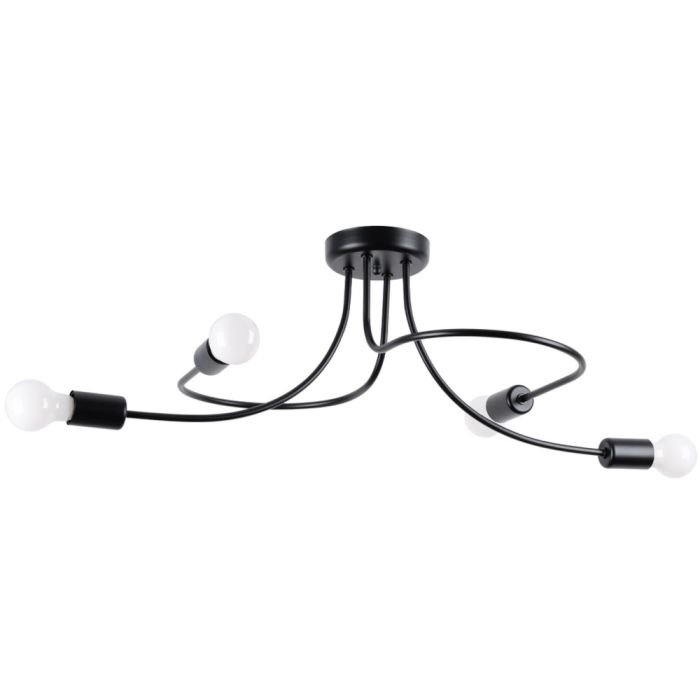 Sollux Levar SL.1455 zwarte plafondlamp