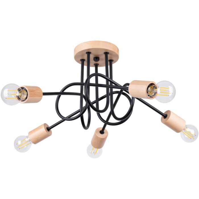 Plafondlamp Ember zwart 61cm