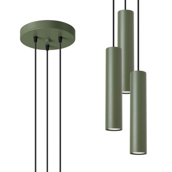 Sollux Lagos SL.1487 olijf groene hanglamp