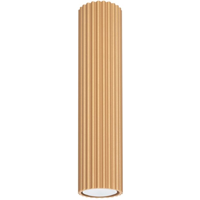 Sollux Karbon SL.1551 goudkleurige geribbelde plafondlamp