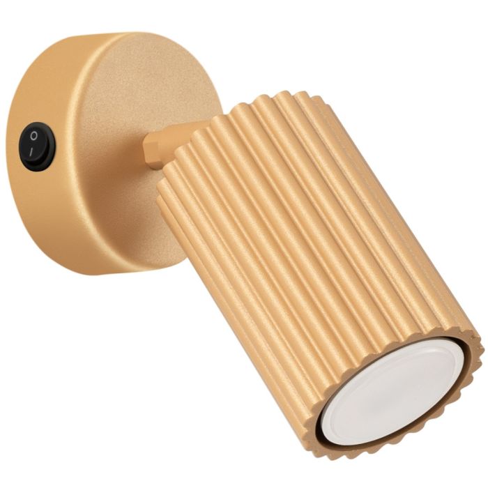 Sollux Karbon SL.1560 goudkleurige geribbelde wandspot