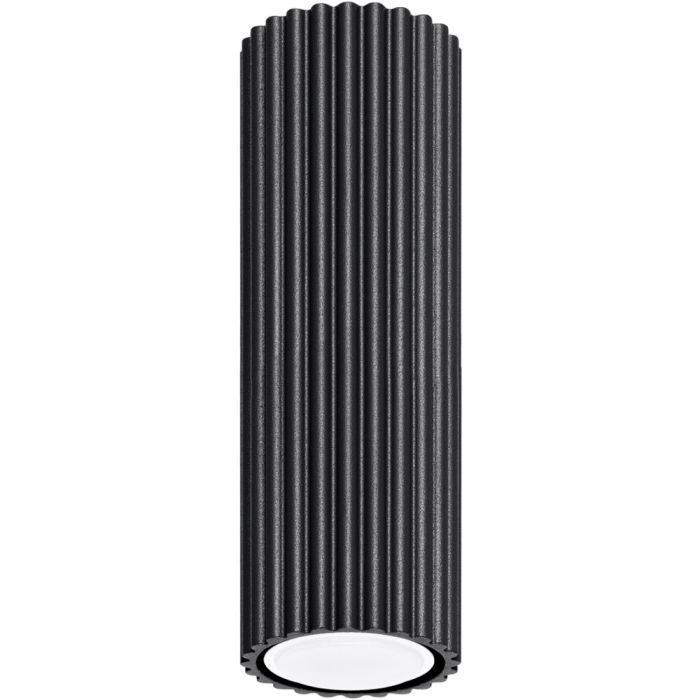Sollux Karbon SL.1569 zwarte geribbelde plafondlamp