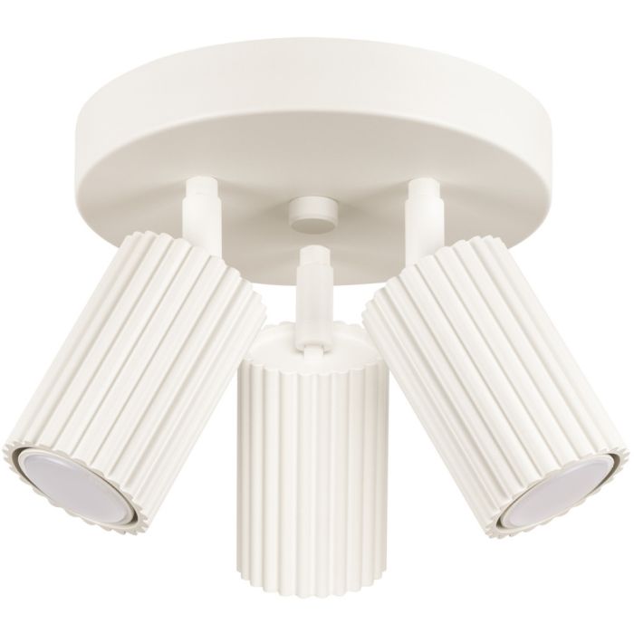 Sollux Karbon SL.1601 beige geribbelde drie spot