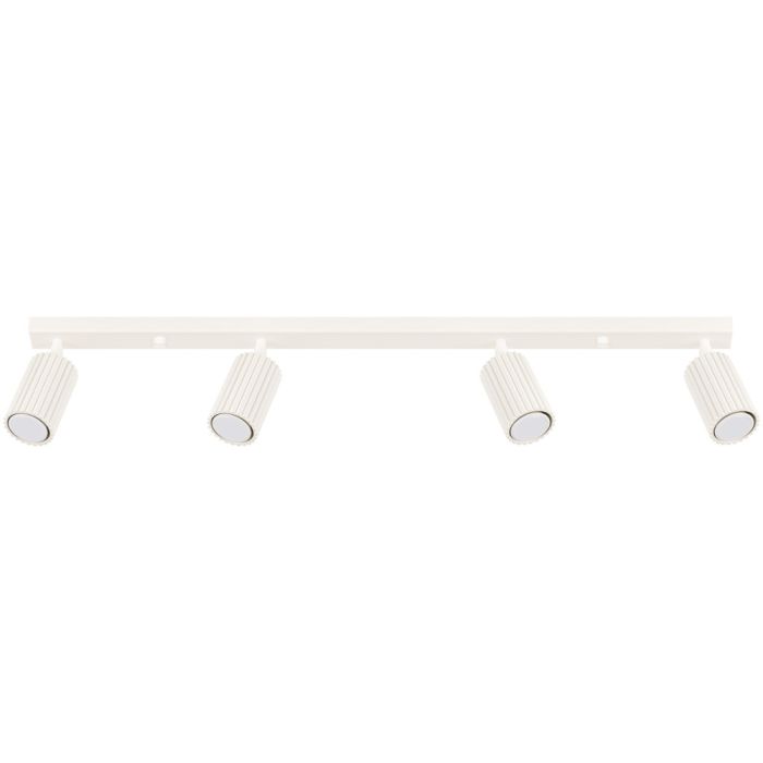 Sollux Karbon SL.1603 beige geribbelde vier spotbalk