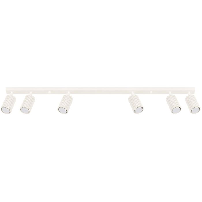 Sollux Karbon SL.1604 beige geribbelde zes spotbalk