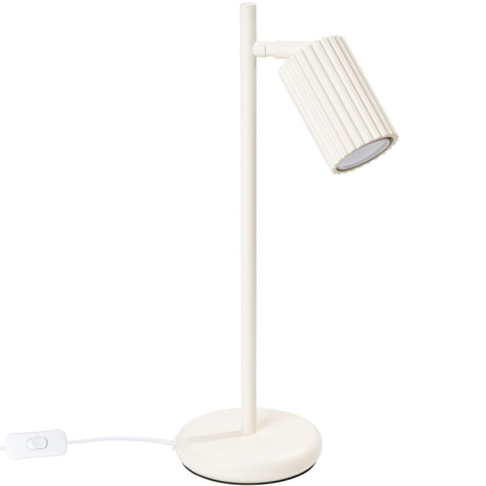 Sollux Karbon SL.1605 beige geribbelde tafellamp