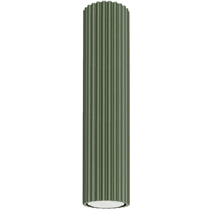 Sollux Karbon SL.1608 olijfgroene geribbelde plafondlamp