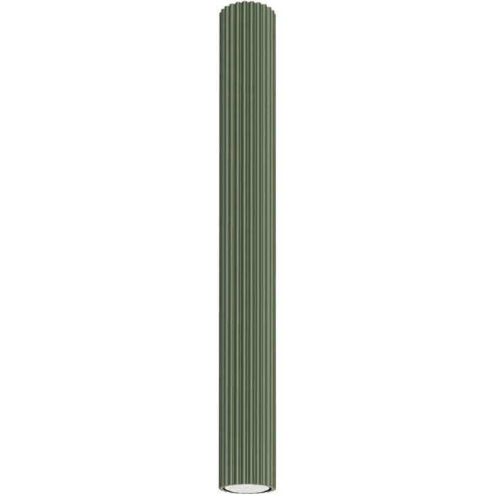 Sollux Karbon SL.1610 olijfgroene geribbelde plafondlamp