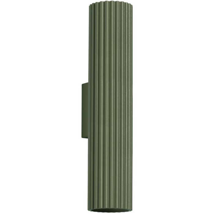 Sollux Karbon SL.1615 olijfgroene geribbelde updown wandlamp