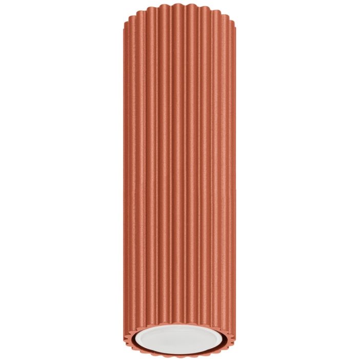 Sollux Karbon SL.1626 oker rode geribbelde plafondlamp