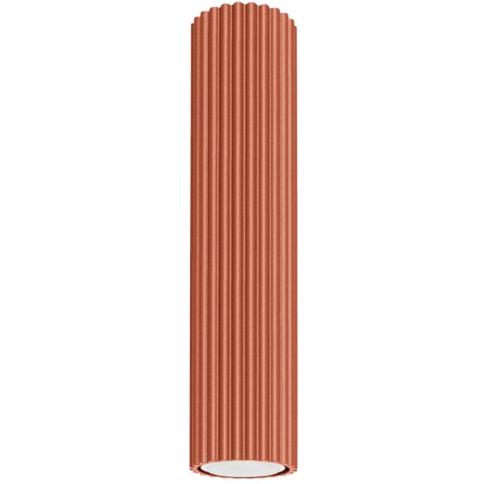 Sollux Karbon SL.1627 oker rode geribbelde plafondlamp