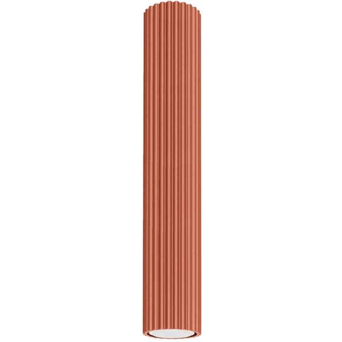 Sollux Karbon SL.1628 oker rode geribbelde plafondlamp