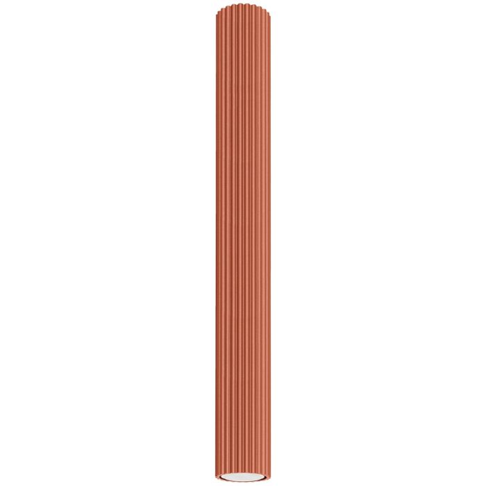 Sollux Karbon SL.1629 oker rode geribbelde plafondlamp