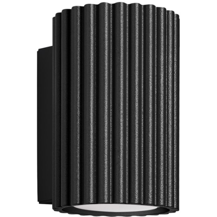 Sollux Karbon SL.1648 zwart geribbelde wandlamp