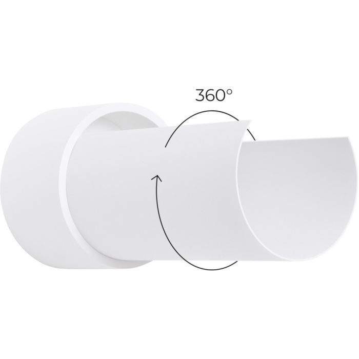 Sollux Flash SL.1676 witte wandlamp met draaibaar deel