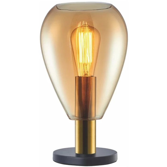 Freelight Dorato T2001A amber glazen tafellamp