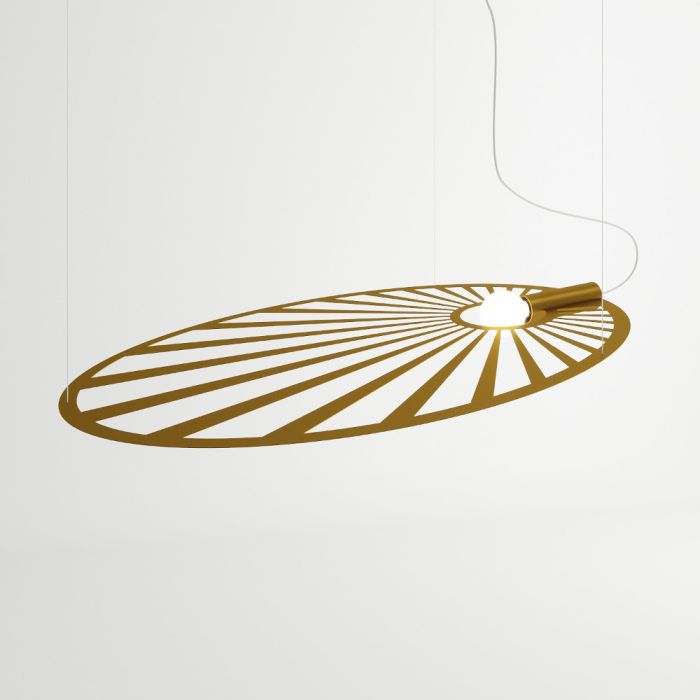Thoro Lehdet TH.001ZL grote goud kleurige hanglamp