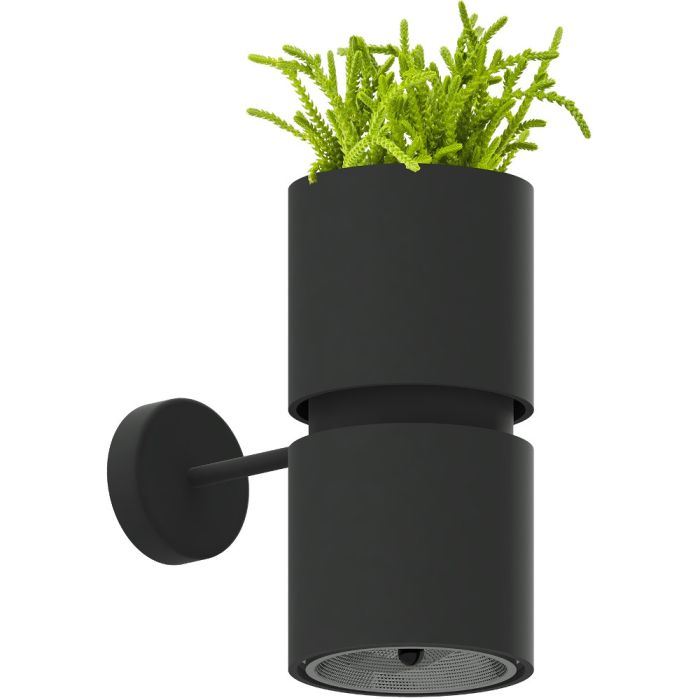 Thoro Kukkia TH.005CZ zwarte wandlamp voor plant