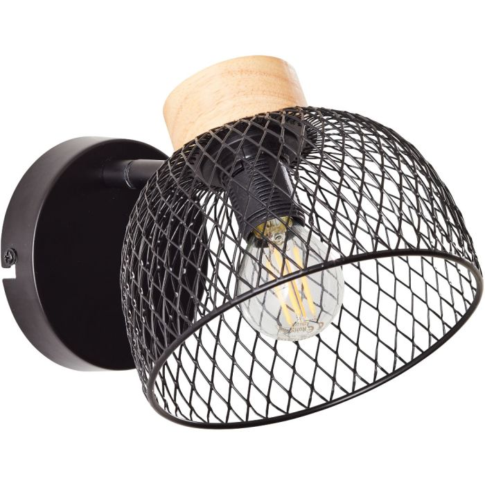 Brilliant Thuy 99742/76 mat zwarte wandlamp