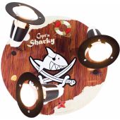 Elobra EL-130865 Plafondlamp Capt'n Sharky hout 30cm