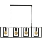 Searchlight SL-23203-4BK Hanglamp Plaza zwart 114cm