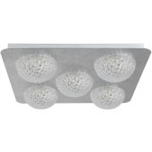 Searchlight SL-32511-5SI Plafonniere Celestia zilver 43cm