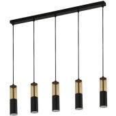 Searchlight SL-82121-5BK Hanglamp Merrygold zwart 94cm