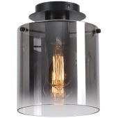 Searchlight SL-88911-1BK Plafondlamp Zweden rookglas 22cm