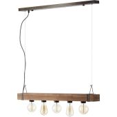Brilliant 93725/76-BR Hanglamp Woodhill hout 80cm
