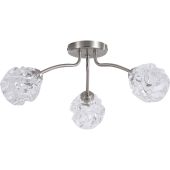 Searchlight SL-11523-3SN Plafondlamp Astral staal 50cm